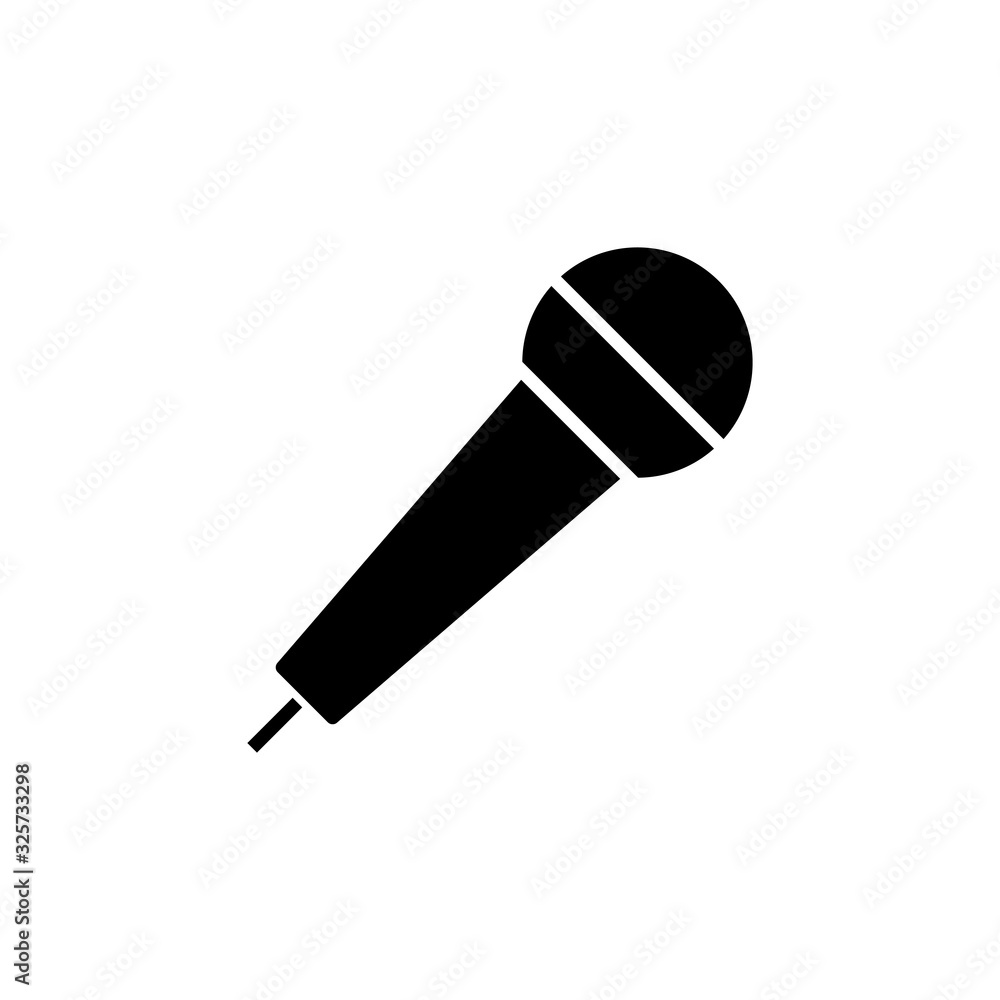 Microphone Icon isolated on white background. Mic sign. Karaoke microphone icon. Broadcast mic sign Microphone Icon isolated on white background. Mic sign. Karaoke microphone icon. Broadcast mic sign