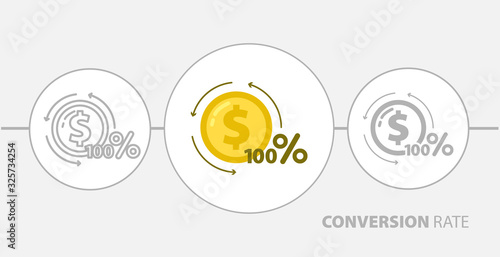 convertion rate flat icon. money convert icon