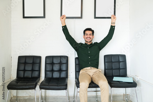 фотографія Smiling Male Applicant Got Selected In Job Interview