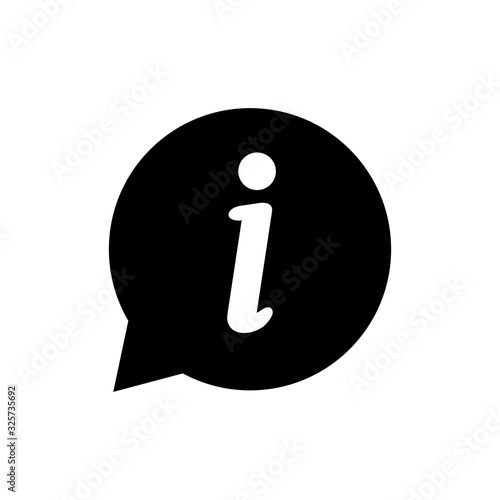 Info sign. Information icon isolated on white background.