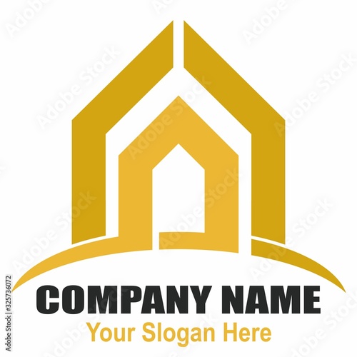 real estate logo home build modern 