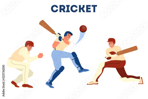 Cricket player holding a bat on court. Cricket player training.