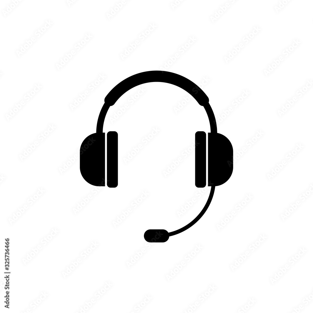 Headphone icon isolated on white background. Headphone vector icon. Call us Headphone icon isolated on white background. Headphone vector icon. Call us