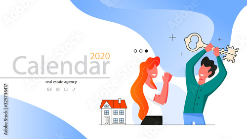 Real estate advantage annual calendar cover. Idea of house for sale