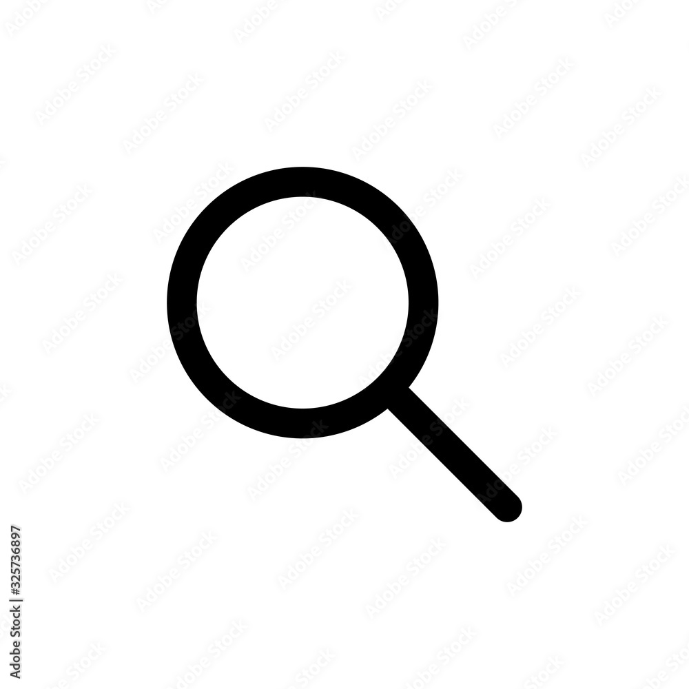 Search icon isolated on white background. Glass vector icon. search magnifying glass icon. Find - obrazy, fototapety, plakaty 