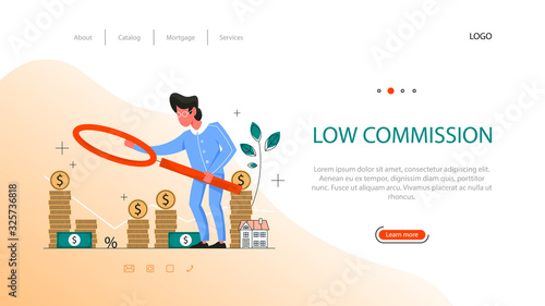 Real estate advantage web banner. Low comission for real estate agent work.