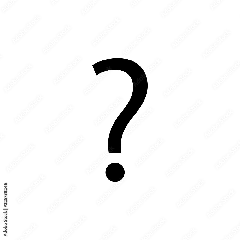 Question Icon isolated on white background. Question mark sign. help icon. Faq