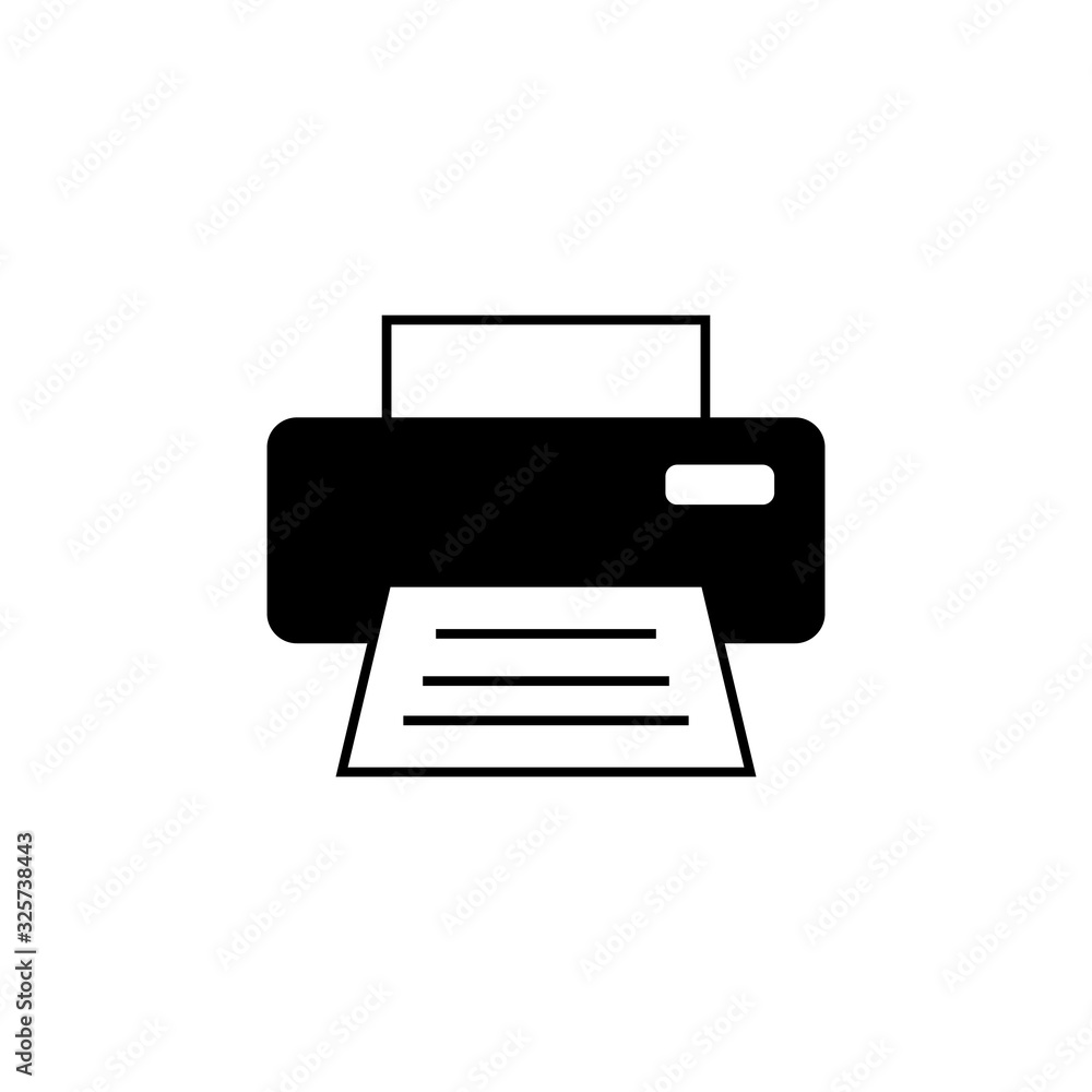 Printer icon isolated on white background. print icon. Fax vector icon. Printer icon isolated on white background. print icon. Fax vector icon.