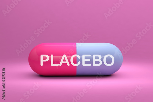 placebo medicine capsule medication pill 3D photo