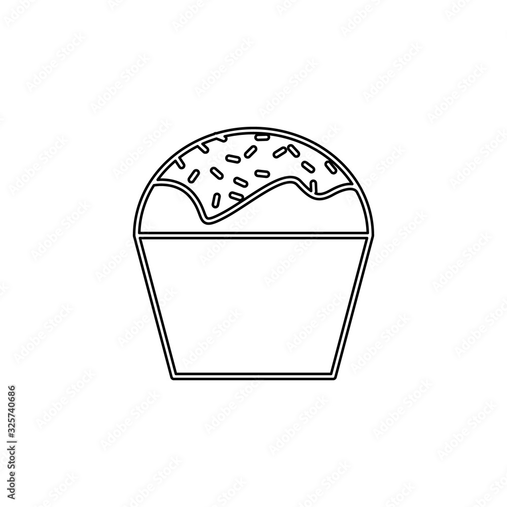 cake icon. Simple thin line, outline vector of web icons for ui and ux ...