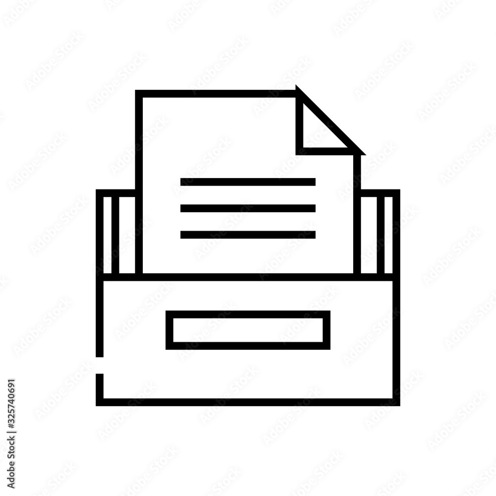 Document case line icon, concept sign, outline vector illustration, linear symbol. Document case line icon, concept sign, outline vector illustration, linear symbol.