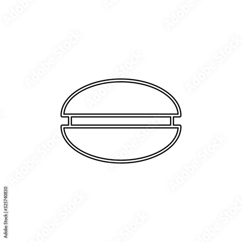 burgher icon. Simple thin line, outline vector of web icons for ui and ux, website or mobile application