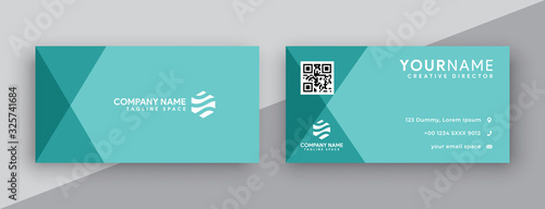 green tosca business card designs . modern, clean and simple business card template