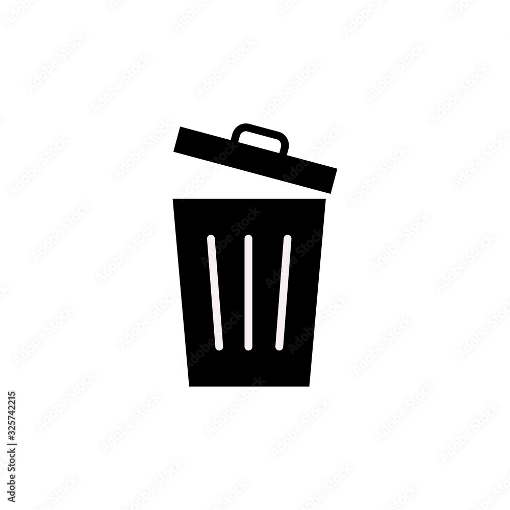 Trash icon isolated on white background. trash can icon. Delete icon vector Trash icon isolated on white background. trash can icon. Delete icon vector
