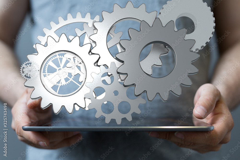 gear Technology setting concept background. gear Technology setting concept background.
