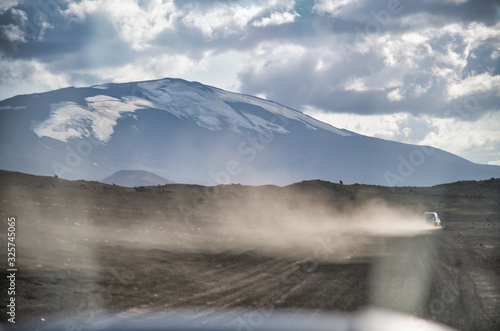 Dirty road of Landmannalaugar, Iceland © jovannig