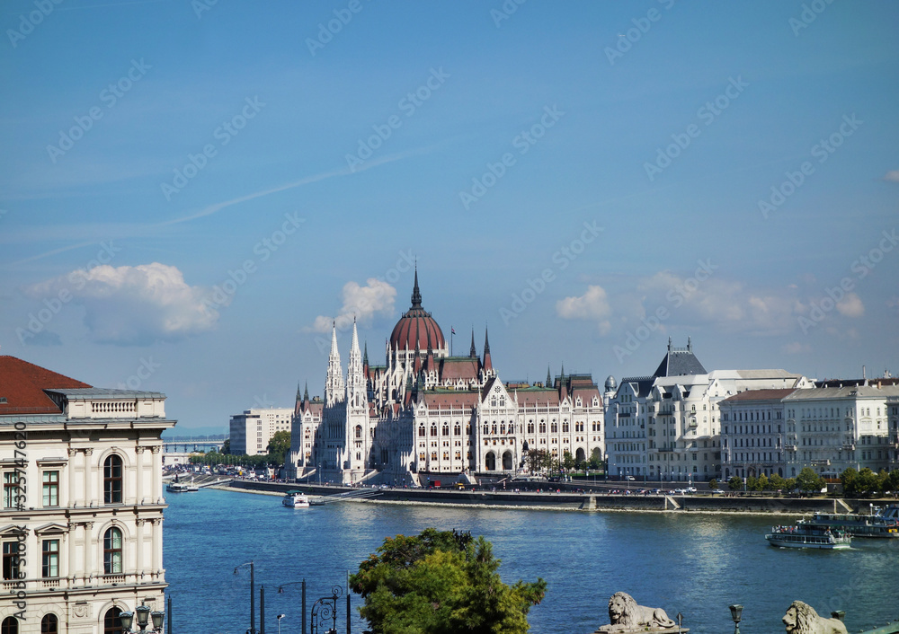 The Hungarian parliament building in Budapest