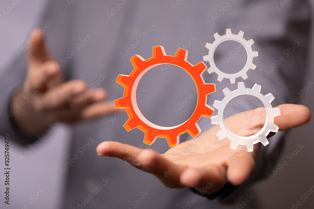 gear Technology setting concept background.