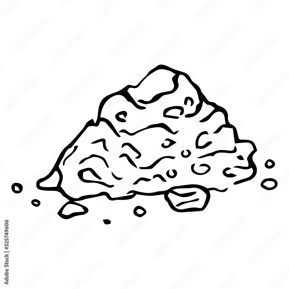 Handful of fruitful land icon. Vector illustration of soil, earth. Hand drawn bunch of land for planting. Handful of fruitful land icon. Vector illustration of soil, earth. Hand drawn bunch of land for planting.