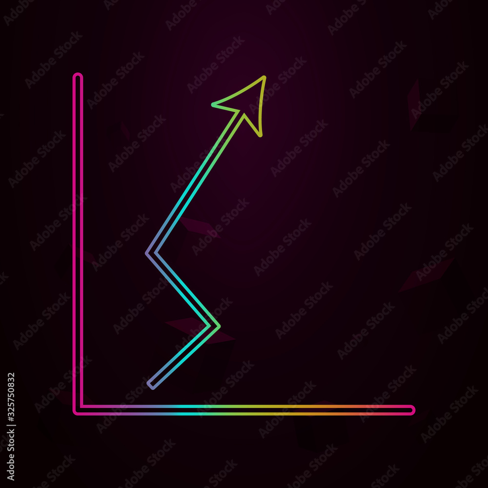 growth chart nolan style icon. Simple thin line, outline vector of web icons for ui and ux, website or mobile application growth chart nolan style icon. Simple thin line, outline vector of web icons for ui and ux, website or mobile application