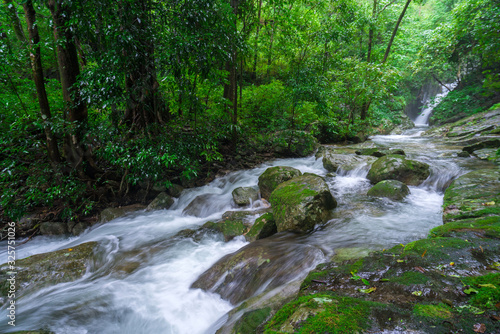 PiTuGro waterfall is often called the Heart shaped waterfalls Umphang Thailand