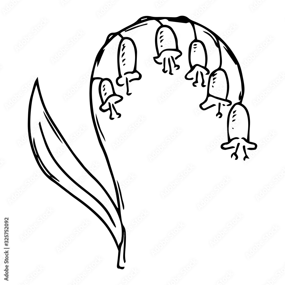 Lilies of the valley icon. Vector illustration of spring lilies of the valley. Hand drawn flowers lilies of the valley. Lilies of the valley icon. Vector illustration of spring lilies of the valley. Hand drawn flowers lilies of the valley.