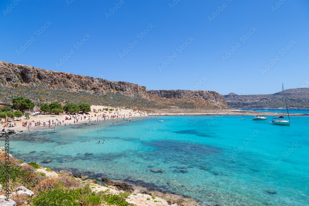Beautiful beach of Greece. Gramvousa Peninsula, Balos Bay Beach, 
