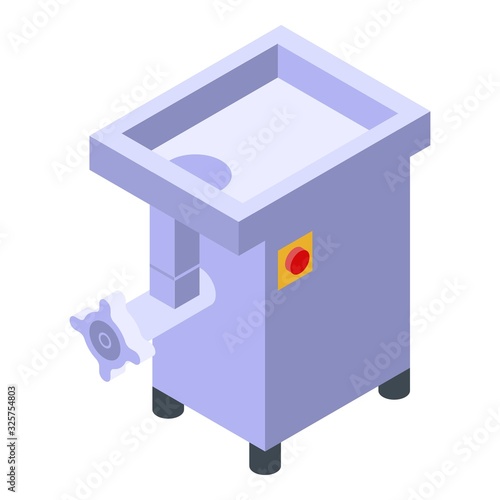 Meat grinder icon. Isometric of meat grinder vector icon for web design isolated on white background