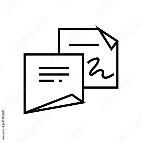 Documents (5) line icon, concept sign, outline vector illustration, linear symbol.