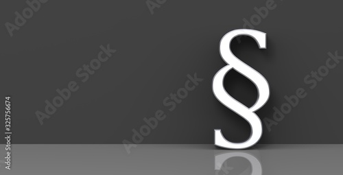 paragraph article symbol white sign legal disclaimer icon 3d rendering
