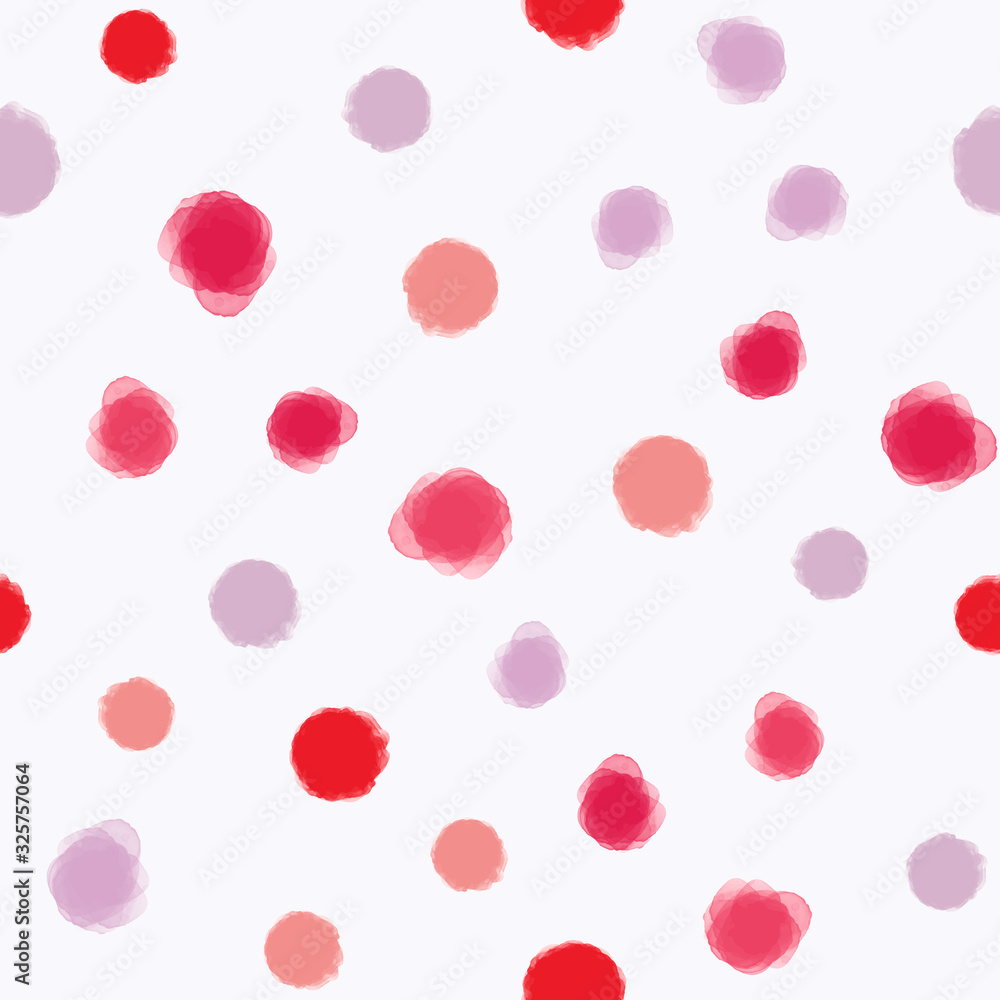 Watercolor abstract seamless pattern with circles