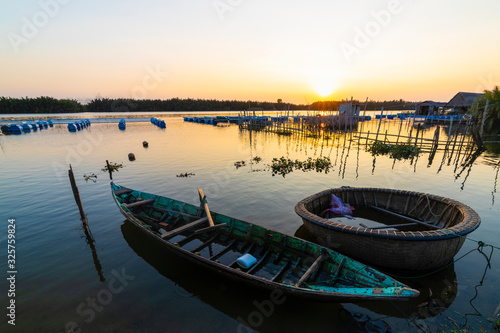 landscape with a river near Hoi An, Vietnam in the fishing area