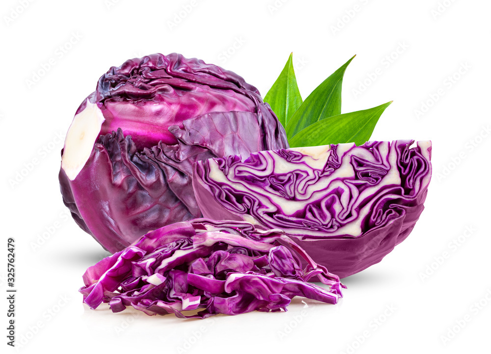 Red cabbage isolated on white background. Red cabbage isolated on white background.