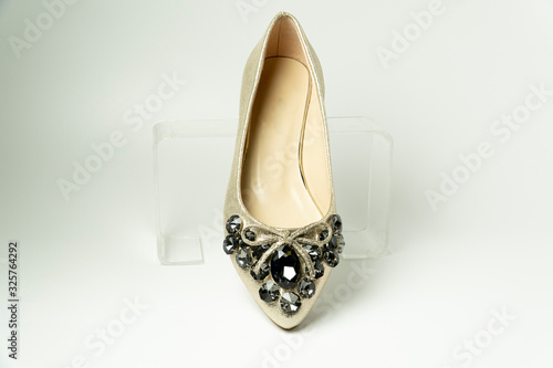 women shoes models high heels flat shoes, classic heels, white background crafted for design
