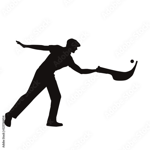 Silhouette of Jai alai Basque Pelota Cesta Punta Player
