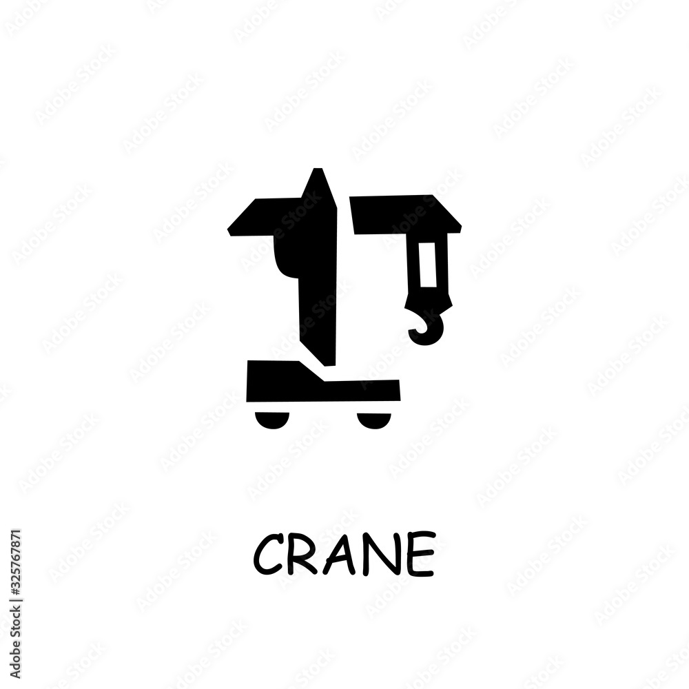 Crane flat vector icon Crane flat vector icon