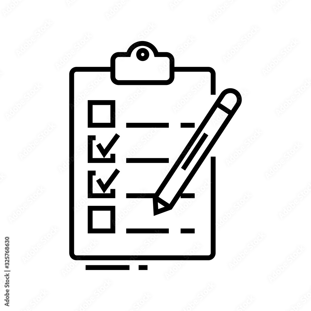 Daily plans line icon, concept sign, outline vector illustration, linear symbol. Daily plans line icon, concept sign, outline vector illustration, linear symbol.