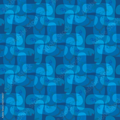 Flip flop shoe vector seamless pattern background. Abstract silhouette sandals weave effect backdrop. Funky summer illustration all over print for vacation resort beach concept.