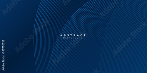 Abstract blue background with wave water circle spiral light texture. Vector illustration for presentation design with modern futuristic corporate and technology concept