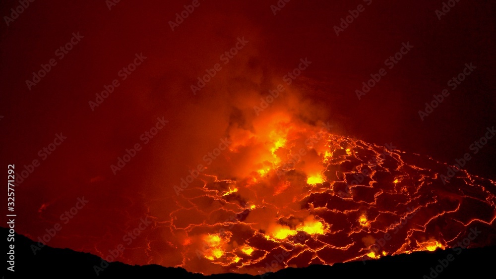 Mount Nyiragongo one of the world's most beautiful and active volcanoes ...