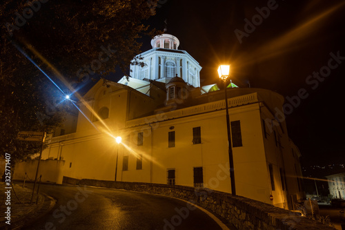 Saint Maurice Cathedral of Imperia by night, Italian Riviera