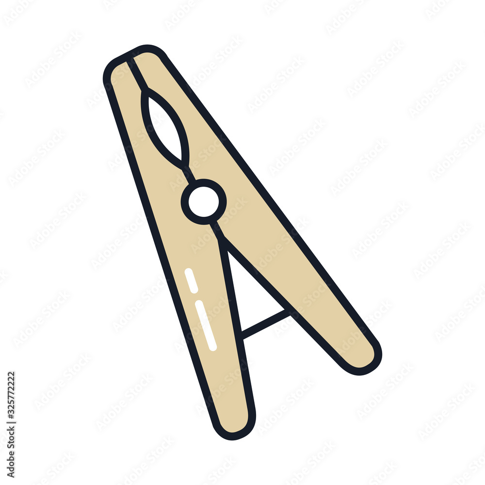 clothespin line and fill style icon vector design clothespin line and fill style icon vector design