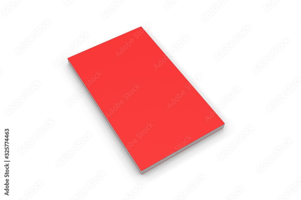 Blank note pad template, 3d render illustration. Blank note pad template, 3d render illustration.