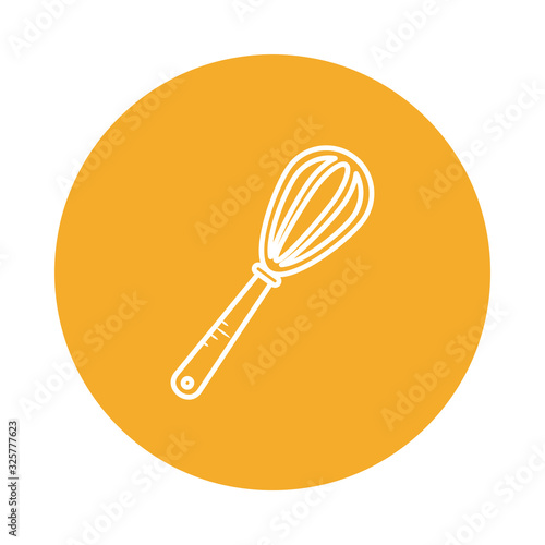 Isolated whisk block style icon vector design