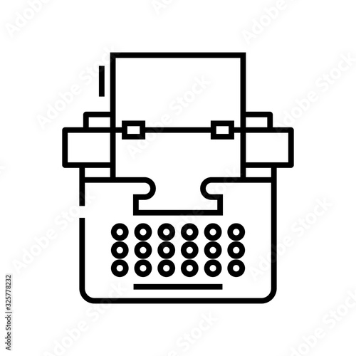 Creative copywriter line icon, concept sign, outline vector illustration, linear symbol.