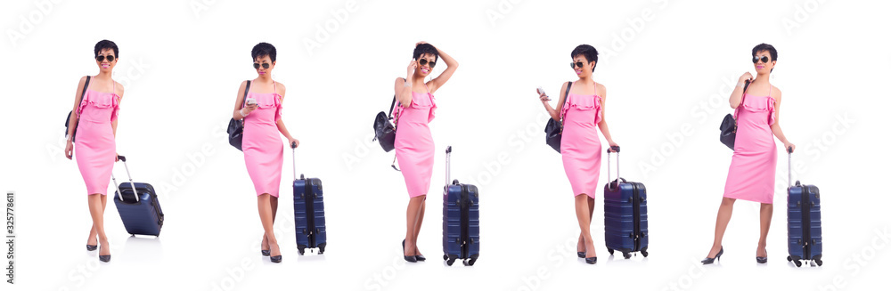Young woman preparing for vacation Young woman preparing for vacation