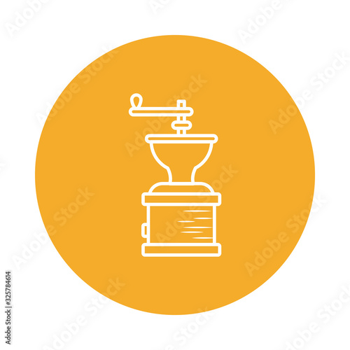 Isolated coffee grinder block style icon vector design
