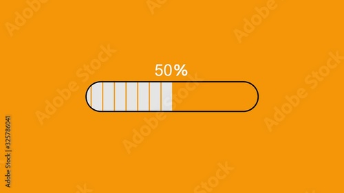 Loading Progress Bar Animation Orange Background