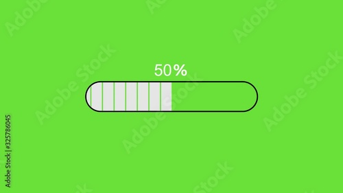 Loading Bar Animation Green Background