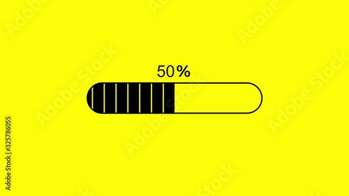 Loading Progress Bar Animation Yellow Background